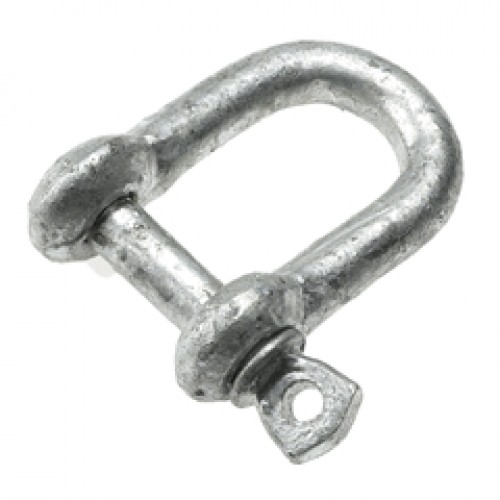 Commercial D Shackle Galvanised with Screwed Collar Pin