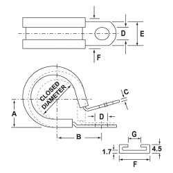 JCS M6 P Clip - Stainless Steel