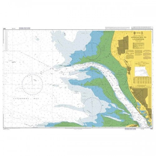 Admiralty Chart: 1951 Approaches to Liverpool