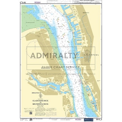 Admiralty Small Craft Chart: 5613.5 River Mersey, Gladstone Dock to Brunswick Dock