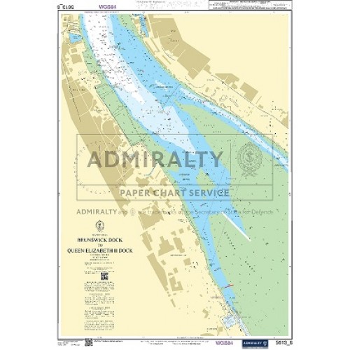 Admiralty Small Craft Chart: 5613.6 River Mersey, Brunswick Dock to Queen Elizabeth II Dock