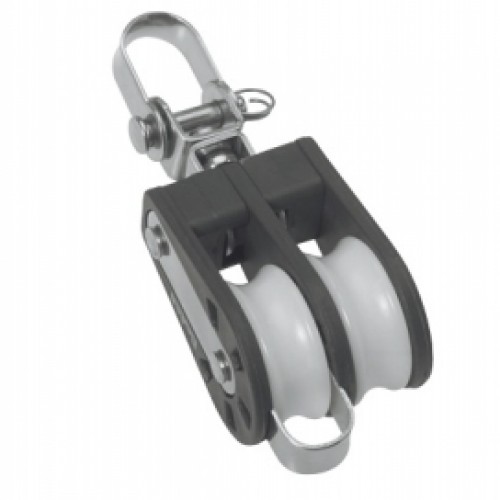 Barton Size 1 Plain Block Double Swivel With Becket 