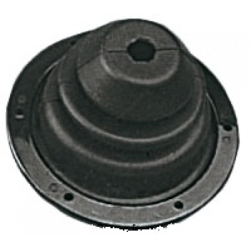 Large Rubber Bellow with Black ABS Ring Nut [140mm]