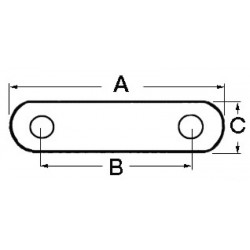 Clam Cleat AISI316 82x66x18mm