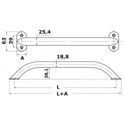 Oval Pipe Handrail AISI316