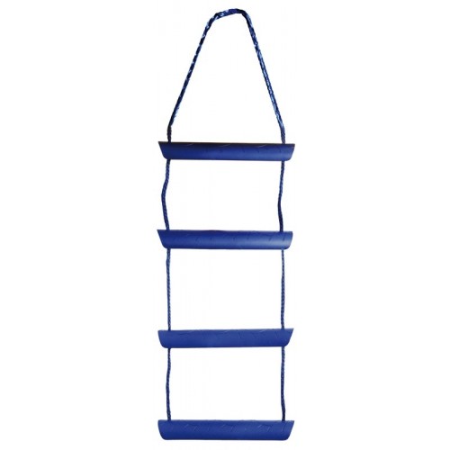 Blue Nylon Cord Ladder with Polycarbonate Steps