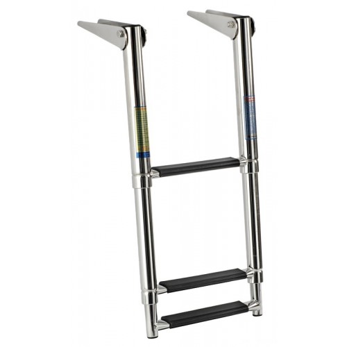 Telescopic 3 Step Narrow Boat Ladder [AISI316 Stainless Steel]
