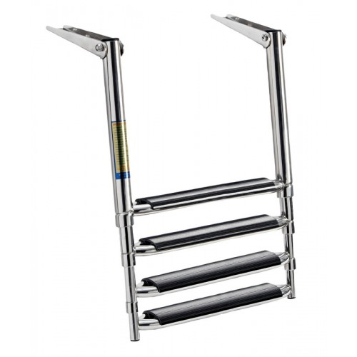 Telescopic 4 Step Boat Ladder [AISI316 Stainless Steel]