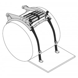 Quick-release boarding ladder for RIB - 4 Steps