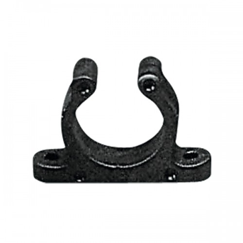 Plastic Support Clip Screwed Ø30mm Black