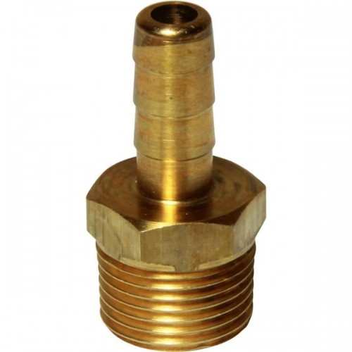Brass Hose Connector 3/8" BSP Taper Male to 5/16" Hose