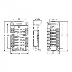 Blue Sea ST Fuse Block 6 Circuit Ind With Cover