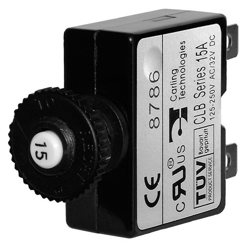 Blue Sea Circuit Breaker Push Button 15 AMP 