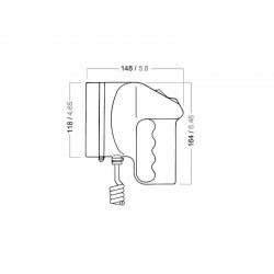 Aqua Signal Bremen LED Searchlight - 12/24V 12W 
