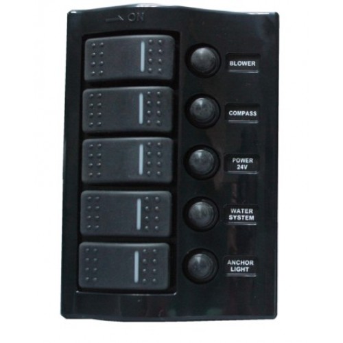 C Quip 12V 5 Gang Switch Panel 