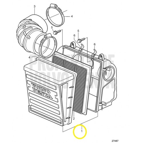 Volvo Penta Air Filter: 3818355 > 23421381