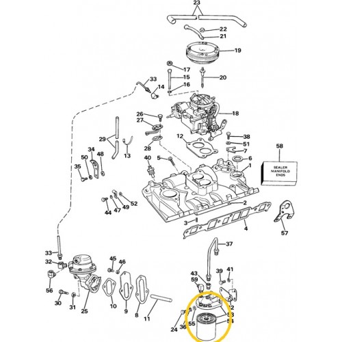 BRP OMC Fuel Filter & Bracket Kit: 0174176