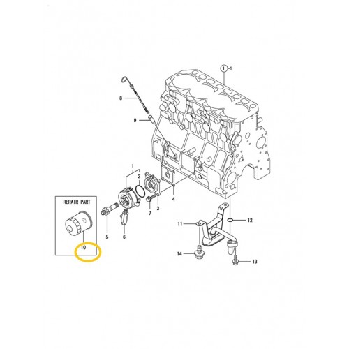 Yanmar Oil Filter: 119005-35170