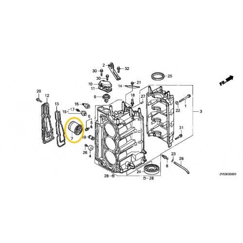 Honda Oil Filter: 15400-ZZ3-003