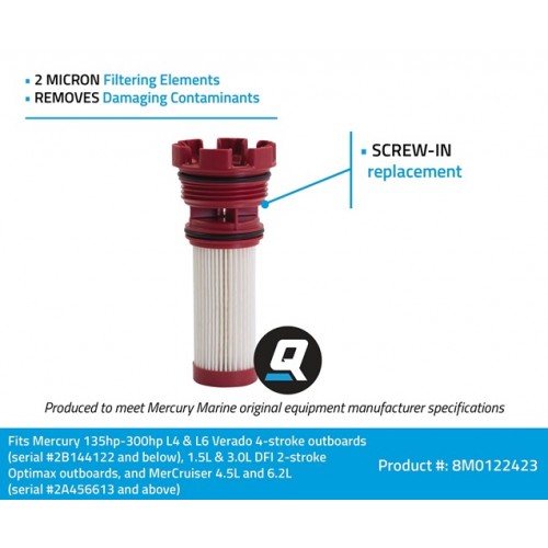 Quicksilver Fuel Filter: 35-8M0122423