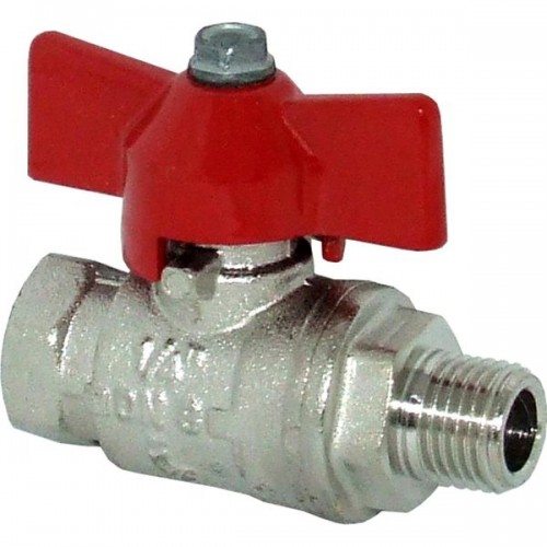 Tee Ball Valve PN50 Male to Female 3/8" BSP