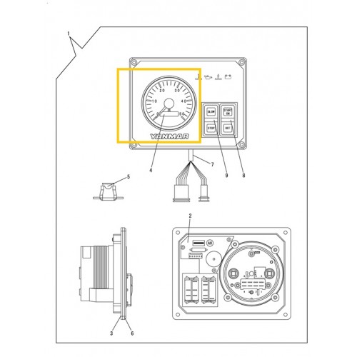 Yanmar Tachometer Gauge: 129271-91211