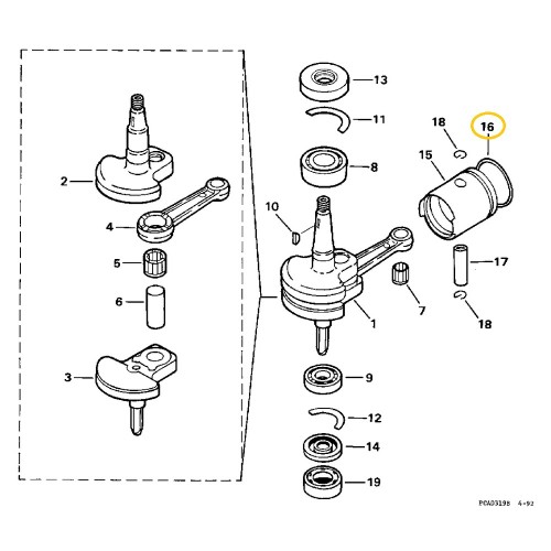 0115506 BRP Evinrude/Johnson Piston Ring 
