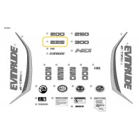 0216640 BRP Evinrude E-TEC 225HP Front Decal [Swift Silver]