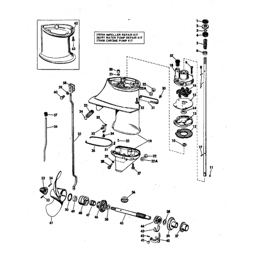 0305303 OMC BRP Evinrude/Johnson Water Pump Wear Plate