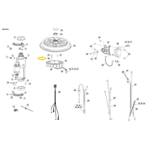 0306311 > 0360252 BRP Evinrude E-TEC Stator Screw Washer