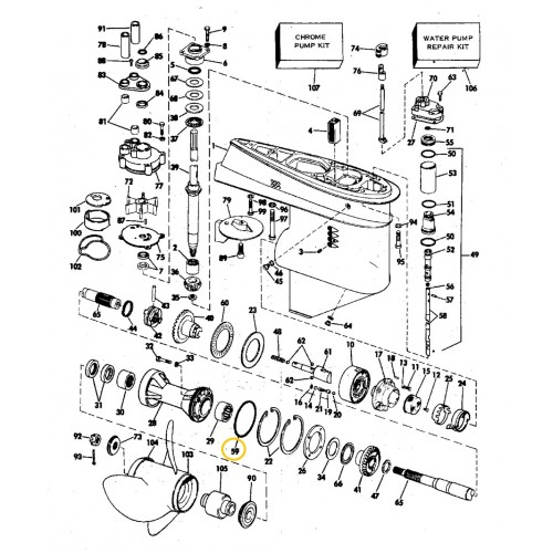 0313446 OMC BRP Evinrude/Johnson Bearing Housing O-Ring 0313446 OMC BRP Evinrude/Johnson Bearing Housing O-Ring