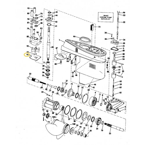 0315583 OMC BRP Evinrude/ Johnson Water Pump Impeller Housing Wear Plate