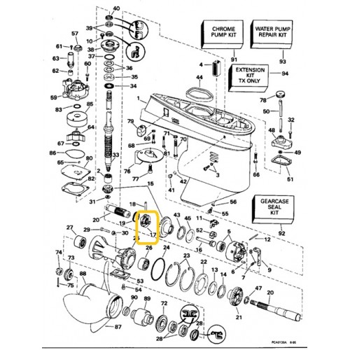0318303 OMC BRP Evinrude / Johnson Clutch Dog Shifter