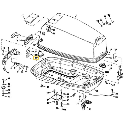 0319389 BRP Evinrude Shift Lock Grommet