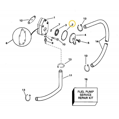 0319528 OMC BRP Evinrude/Johnson Fuel Pump O-Ring 0319528 OMC BRP Evinrude/Johnson Fuel Pump O-Ring