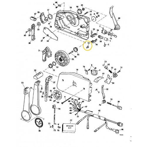 0323776 Evinrude Johnson Clevis Pin