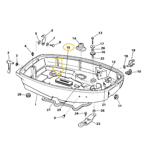 0325327 BRP Evinrude / Johnson Actuator Cam Grommet