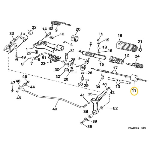 0329063 OMC BRP Evinrude/Johnson Throttle Cable Seal (Foam)