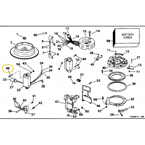 0329110 Evinrude Johnson Screw, Clamp to Cover