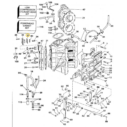 0329830 OMC BRP Evinrude / Johnson Thermostat Cover Gasket