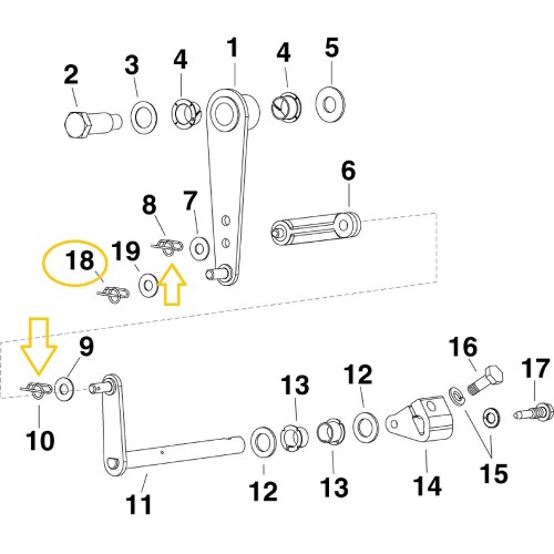 0333774 BRP Evinrude E-TEC Throttle Linkage Clip