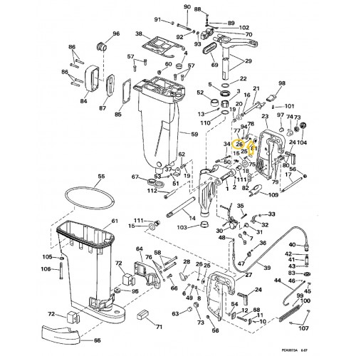 0334003 OMC BRP Evinrude/Johnson Transom Bracket Clamp Plate Screw 