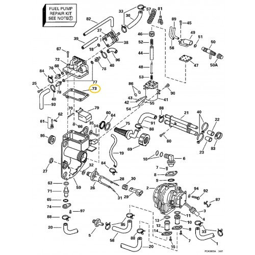 0335236 OMC BRP Evinrude/Johnson Vapour Separator to Bracket Seal