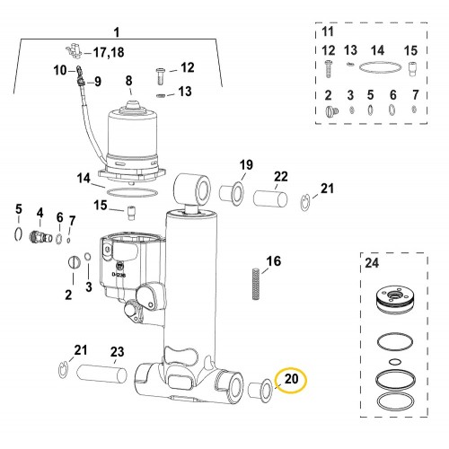0335479 BRP Evinrude E-TEC Tilt Pin Bushing