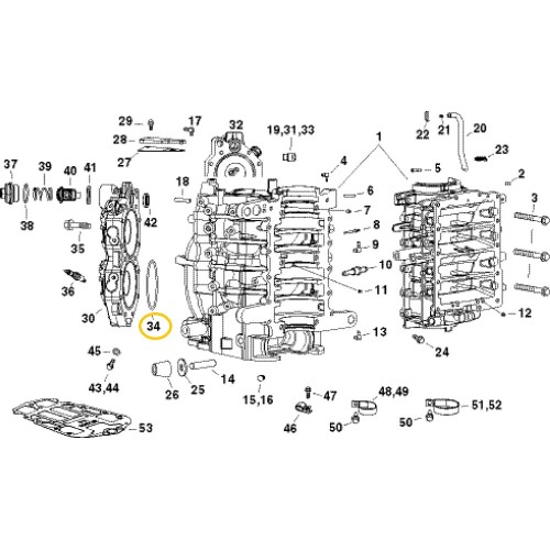 0335523 BRP Evinrude E-TEC Cylinder Head O-Ring   