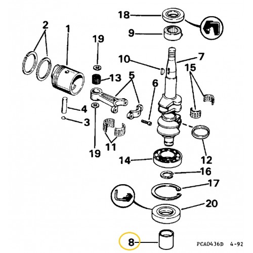 0336168 OMC BRP Evinrude / Johnson Crankshaft Seal