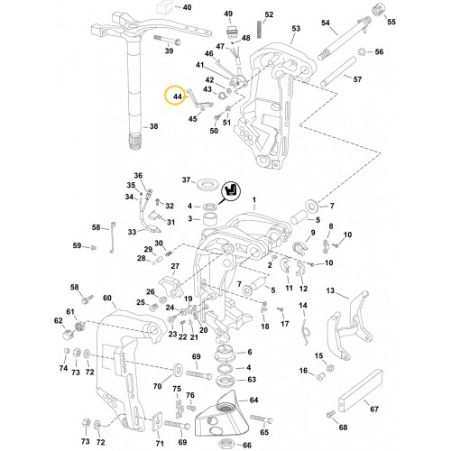 0342386 BRP Evinrude E-TEC T&T Sender Assembly Arm 