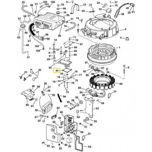 0350357 BRP Evinrude Ficht Base Plate Gasket