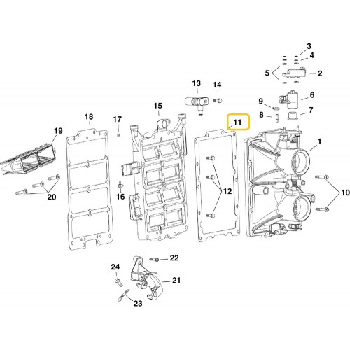 0351372 BRP Evinrude E-TEC Throttle Body to Reed Plate Gasket