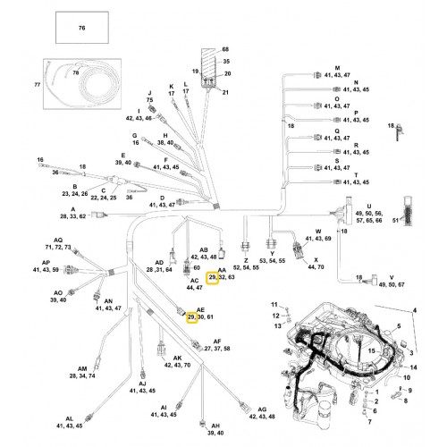 0514680 BRP Evinrude E-TEC Electrical Harness Terminal Socket